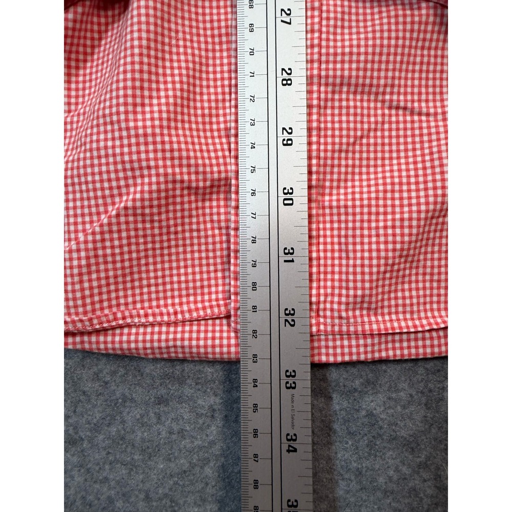 Ralph Lauren Mens XL Classic Fit Gingham Button Down Shirt Red White Long Sleeve - Picture 5 of 7